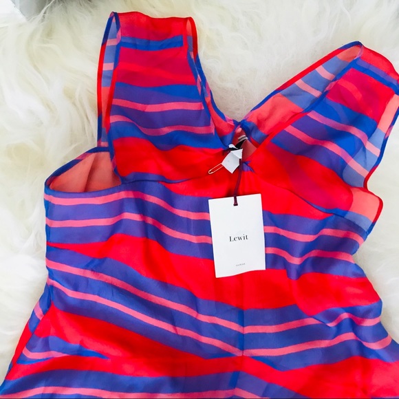 Lewit Stripe Silk Midi Dress - Picture 3 of 6